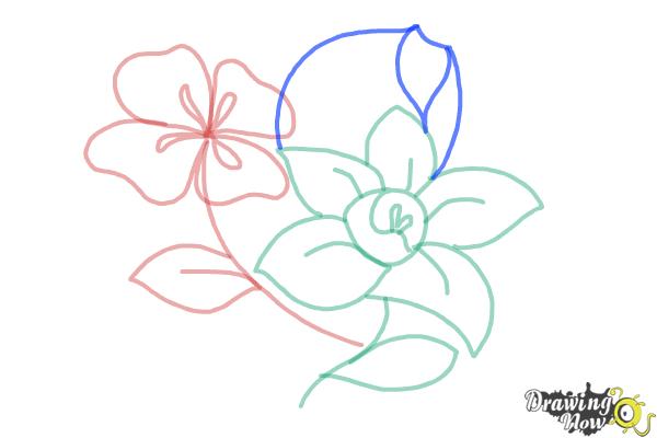 How to Draw Flowers Step by Step - Step 10