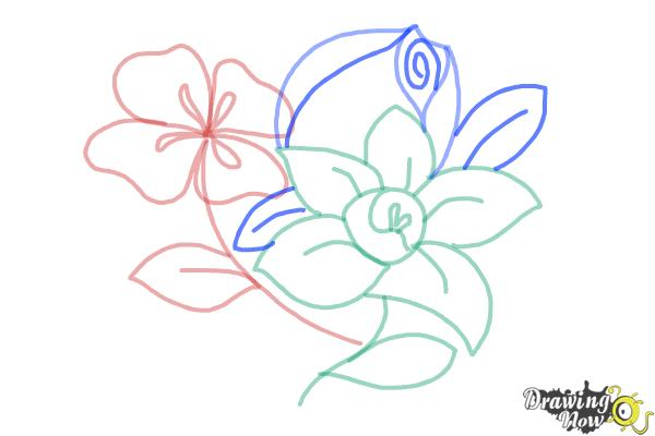 How to Draw Flowers Step by Step - Step 11