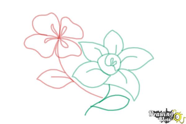 How to Draw Flowers Step by Step - Step 9