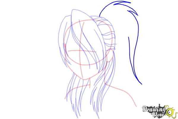 How to draw hair Long hair drawing Manga hair