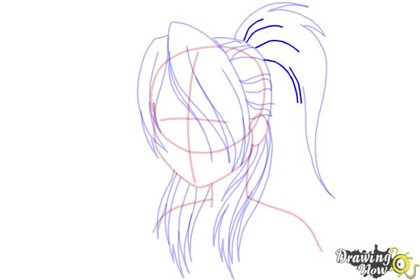 How to Draw Anime Bangs - Step 14