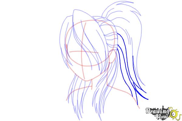 How to Draw Anime Bangs - Step 15