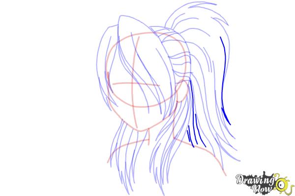 How to Draw Anime Bangs - Step 16