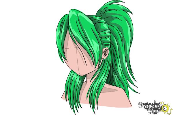 How to Draw Anime Girl Hair - DrawingNow