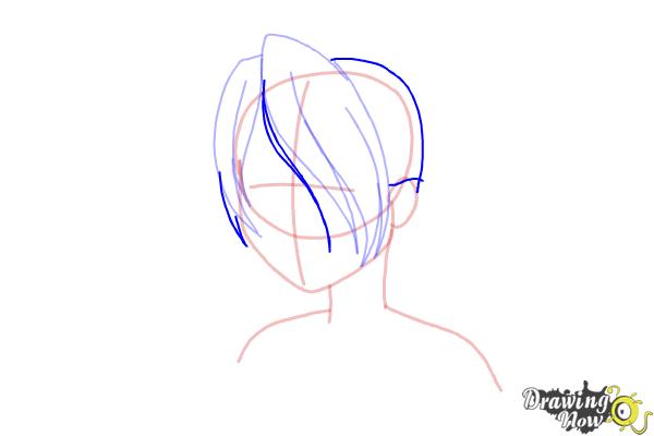 How to Draw Anime Bangs - Step 8