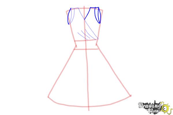 How to Draw a Dress Step by Step - Step 5