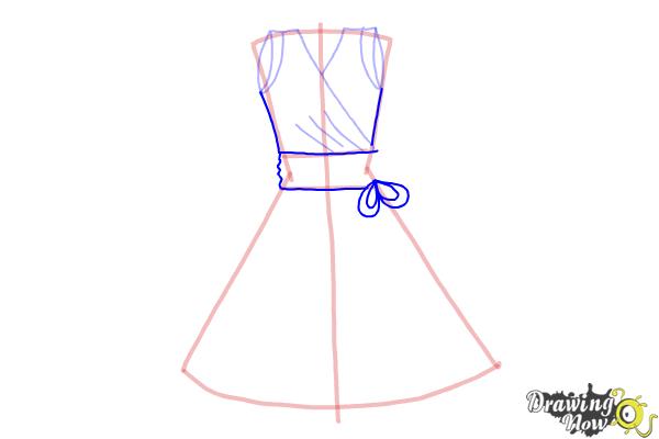 How to Draw a Dress Step by Step - Step 6