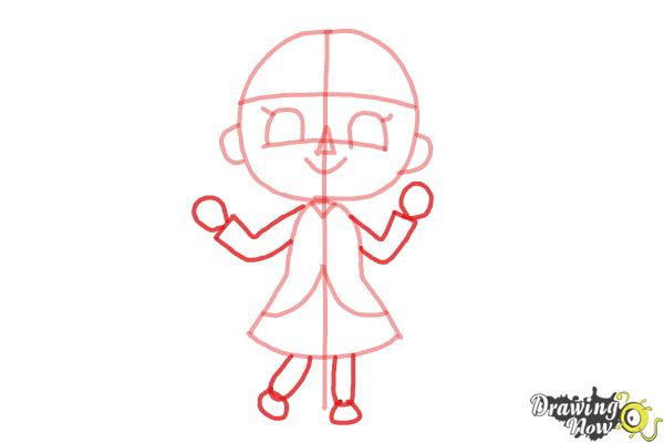 How to Draw a Girl from Animal Crossing - Step 5