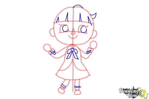 How to Draw a Girl from Animal Crossing - Step 6