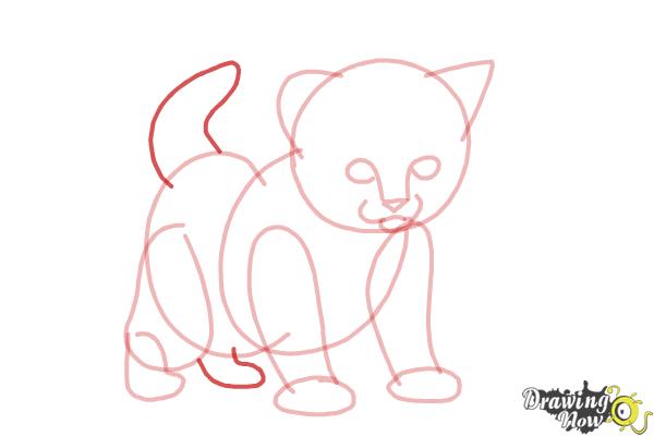 How to Draw a Kitten Step by Step - Step 7