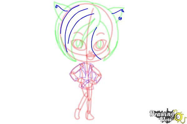 How to Draw Chibi Toralei Stripe from Monster High - Step 13