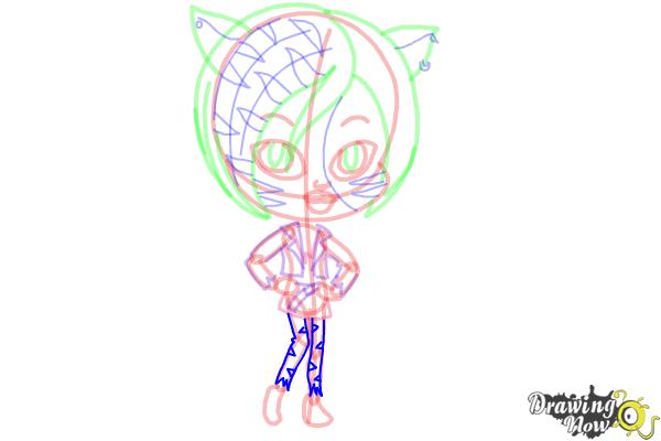 How to Draw Chibi Toralei Stripe from Monster High - Step 15