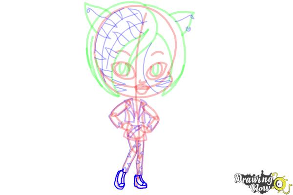 How to Draw Chibi Toralei Stripe from Monster High - Step 16