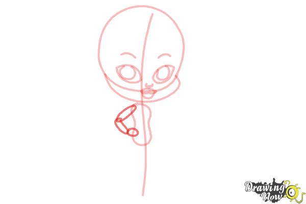 How to Draw Chibi Toralei Stripe from Monster High - Step 5