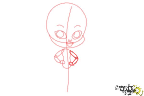 How to Draw Chibi Toralei Stripe from Monster High - Step 6