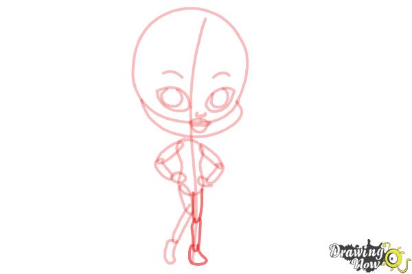 How to Draw Chibi Toralei Stripe from Monster High - Step 8