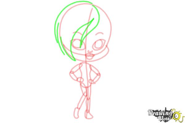 How to Draw Chibi Toralei Stripe from Monster High - Step 9