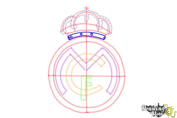 How to Draw Real Madrid Logo - Step 11