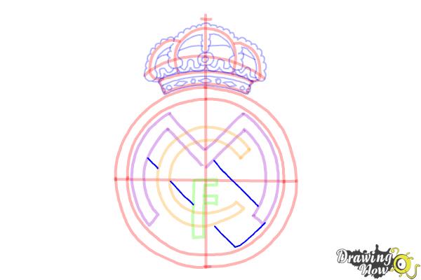 How to Draw Real Madrid Logo - Step 14