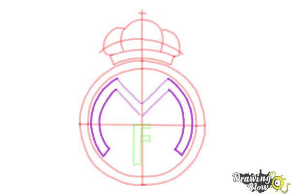 How to Draw Real Madrid Logo - Step 8