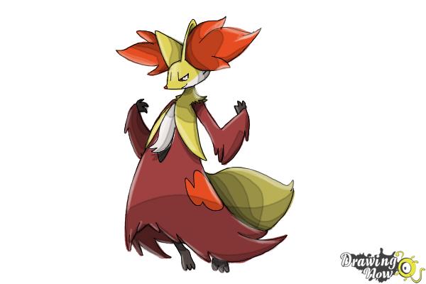 How to Draw Delphox from Pokemon - Step 7