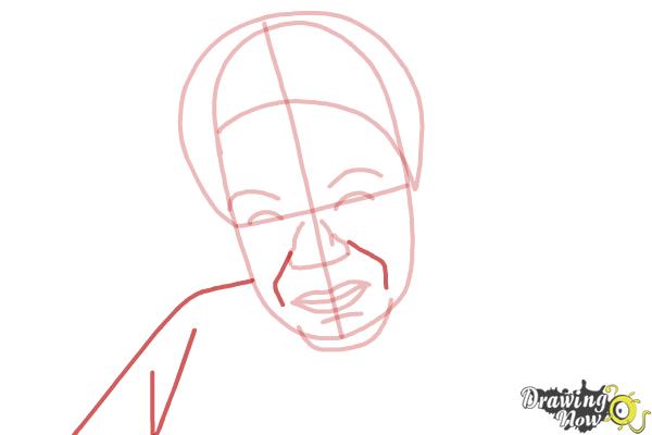 How to Draw Maya Angelou - Step 6