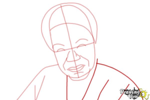 How to Draw Maya Angelou - Step 7