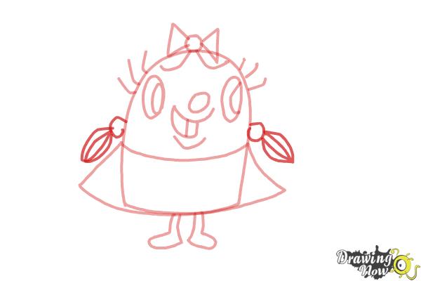 How to Draw Tiffi from Candy Crush - Step 7