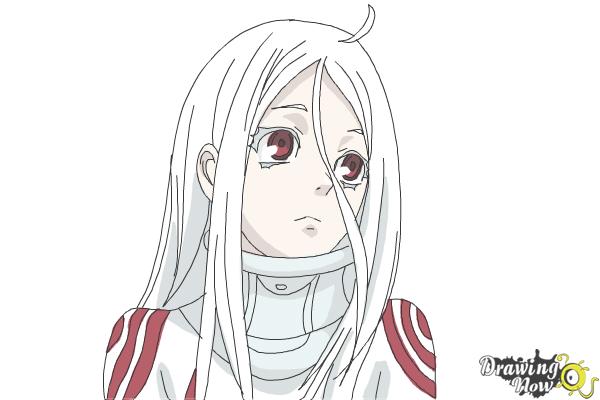 How to draw Shiro from Deadman Wonderland - Step 10