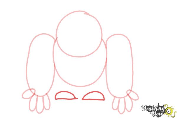 How to Draw Mr. Yeti from Candy Crush - Step 5
