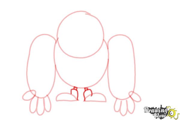 How to Draw Mr. Yeti from Candy Crush - Step 6