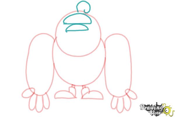 How to Draw Mr. Yeti from Candy Crush - Step 7