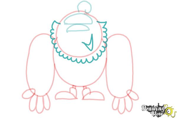 How to Draw Mr. Yeti from Candy Crush - Step 8