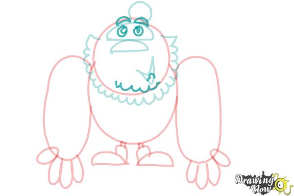 How to Draw Mr. Yeti from Candy Crush - Step 9