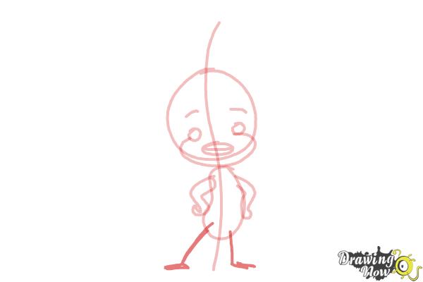 How to Draw Chicken Little - Step 7