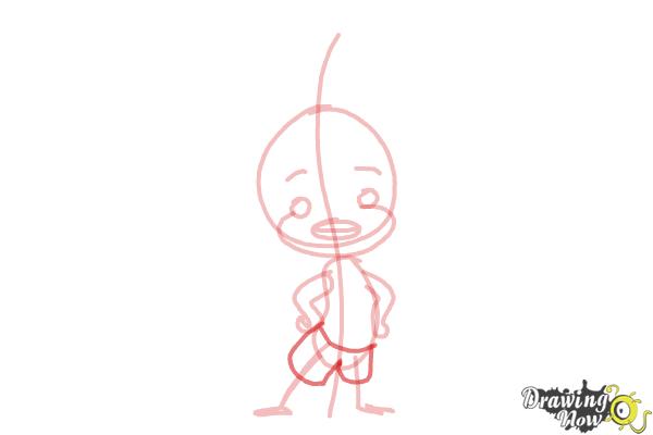 How to Draw Chicken Little - Step 8