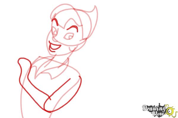 How to Draw Peter Pan And Tinkerbell - Step 5