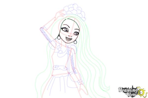 How to Draw Holly O'Hair from Ever After High - Step 14