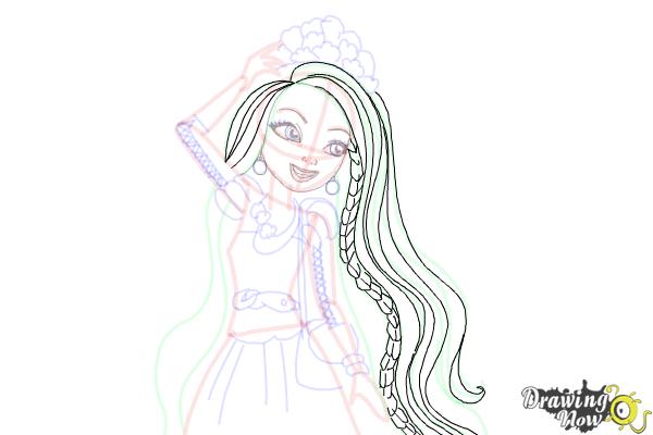 How to Draw Holly O'Hair from Ever After High - Step 15