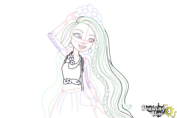 How to Draw Holly O'Hair from Ever After High - Step 16