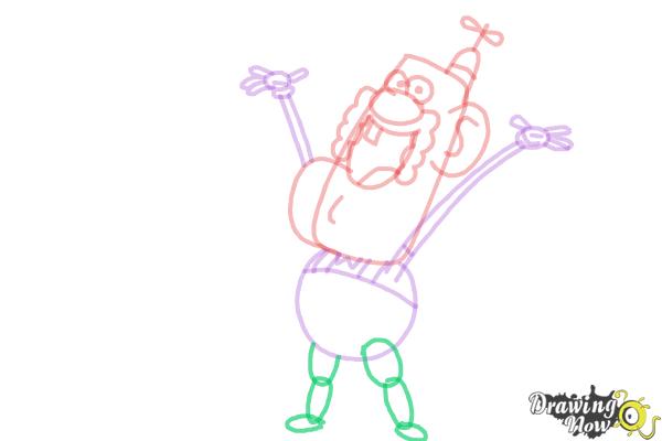 How to Draw Uncle Grandpa - Step 12