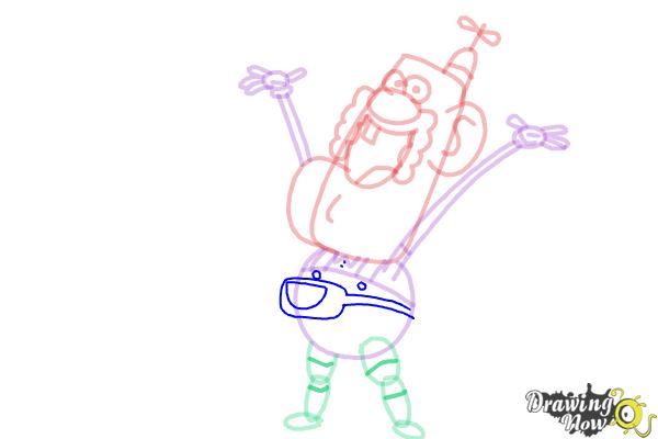 How to Draw Uncle Grandpa - Step 13