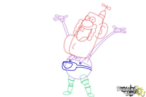 How to Draw Uncle Grandpa - Step 13 How to Draw Uncle Grandpa - Step 13