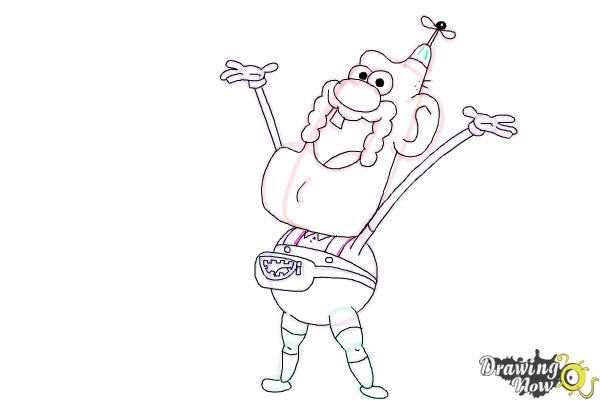 How to Draw Uncle Grandpa - Step 15