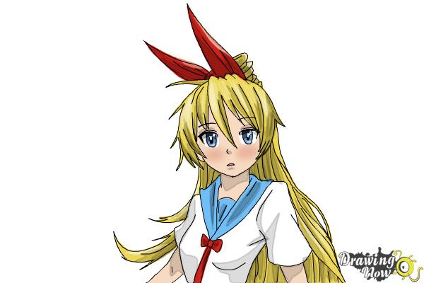 How to Draw Chitoge Kirisaki from Nisekoi: False Love - Step 14