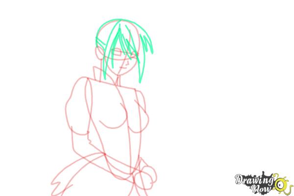 How to Draw Akasha Bloodriver from Rosario + Vampire - Step 8