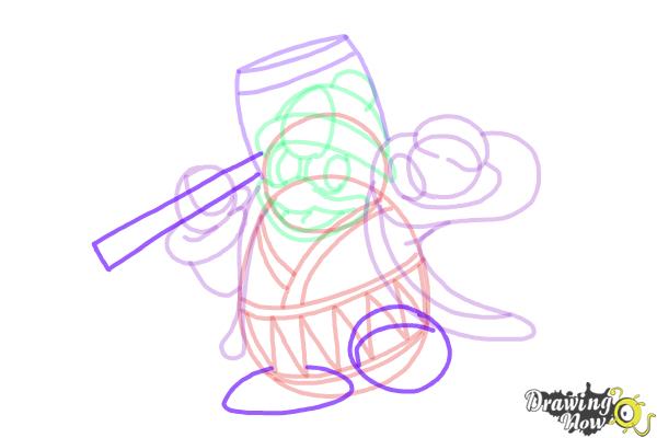 How to Draw King Dedede from Kirby - Step 14