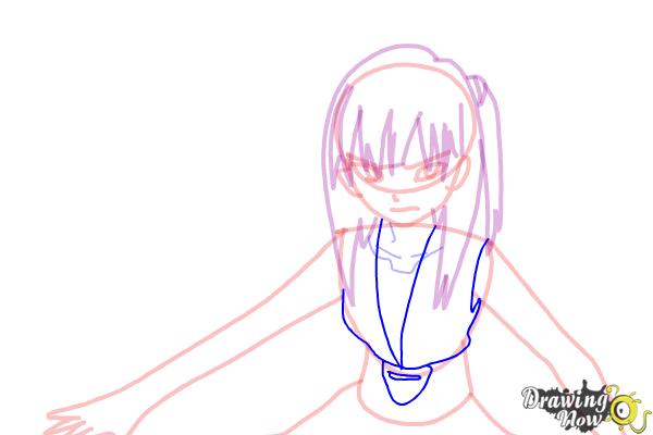 How to Draw Morgiana from Magi: The Labyrinth Of Magic - Step 10