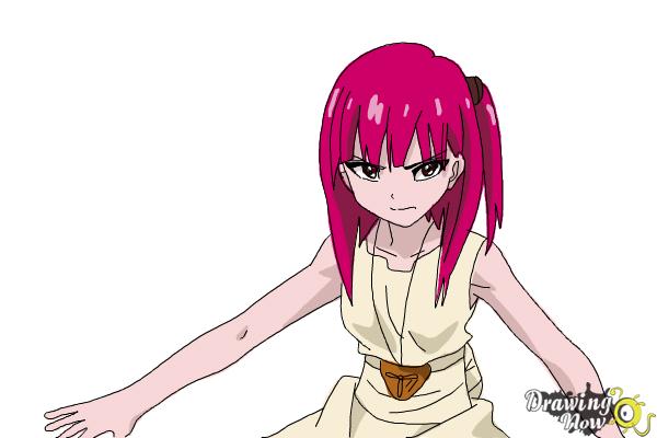 How to Draw Morgiana from Magi: The Labyrinth Of Magic - Step 15
