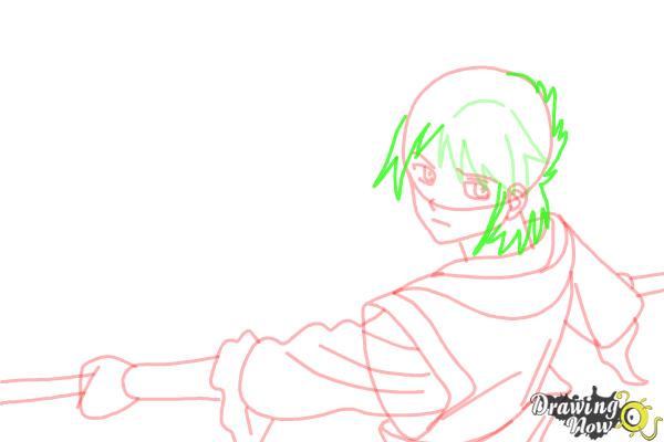 How to Draw Hakuryuu Ren from Magi: The Labyrinth Of Magic - Step 11